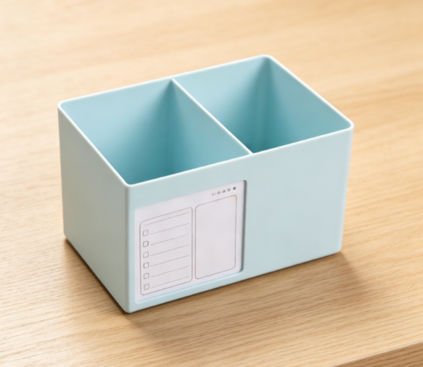 Desktop Organizer | Blue | Includes 3 Drawers + 8 Dividers | Pen Holder (For Office, Home, & Art Supplies)